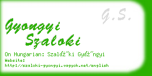 gyongyi szaloki business card
